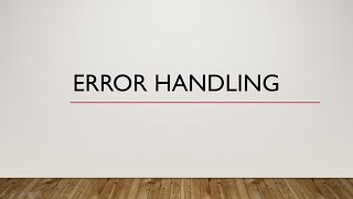 Error Handling | Python for Data Engineers