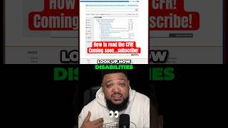 How To Read VA Claims CFR?!? #vaclaims #vadisability