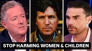 Tucker Carlson Slams Ben Shapiro \u0026 Piers Morgan For Justifying The Slaughter Of P@lestinians