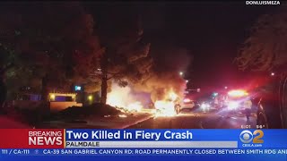 Two Killed In Fiery Hit-And-Run Wreck Near Antelope Valley Mall In Palmdale