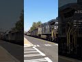 norfolk southern street running downtown augusta ga w 5 locomotives