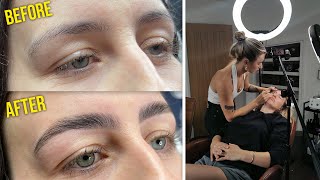 The Most Satisfying Brows I've Ever Fixed [Brow Lamination Training]