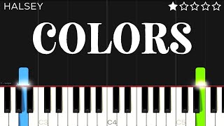 Halsey - Colors | EASY Piano Tutorial