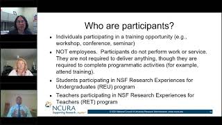 Who are Participants and What are Allowable Participant Support Costs?