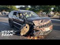 BAD DRIVER FLIPS JEEP IN SHOCKING CRASH | DASHCAM STORIES 126