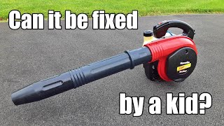 Can this leaf blower be fixed by a kid?