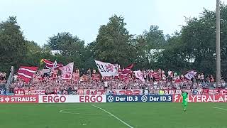 FV Illertissen - Fortuna Düsseldorf 1:3; 13.08.2023; Stimmung Gästeblock