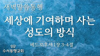 [ 수서동행교회 새벽말씀동행 #867 ] 세상에 기여하며 사는 성도의 방식