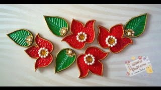 DIY - Flower kundan rangoli, How to make beautiful rearrangeable kundan rangoli