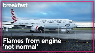 Flames from engine cause 'a lot of panic' on Virgin Australia flight | TVNZ Breakfast