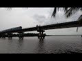 madgaon mangaluru central intercity express going above the sharavathi bridge.