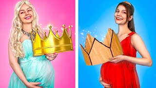 Rich vs Broke Pregnant Princesses