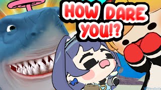 Kronii in DISBELIEF when Kaela PITIES Bruce the Shark after killing him SIXTEEN times |【Raft】