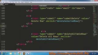 10. JAVASCRIPT CSS HTML TUTORIAL - How To Delete Or Reset All Table Rows