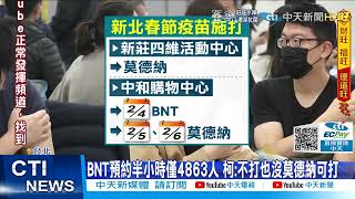 【每日必看】初四開打! 北市今起打苗並開放預約6.8萬劑BNT@中天新聞CtiNews 20220204