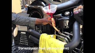 Transmission fluid change/Harley Davidson twin camp /2017 softail Breakout