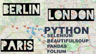 Python Folium - display restaurant address on a map