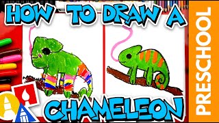 How To Draw A Chameleon - Preschool