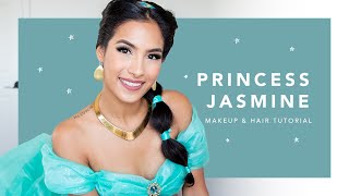 Turning myself into Disney's Princess Jasmine! (Makeup & Hair Tutorial)