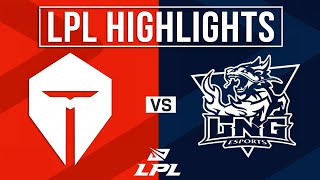 TES vs LNG Highlights ALL GAMES | LPL 2024 Summer | TOP ESPORTS vs LNG Esports