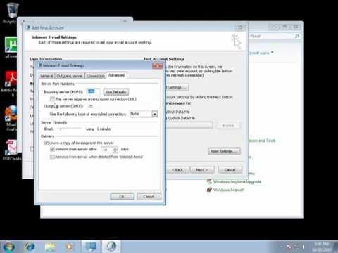 Configuring Outlook 2010 to receive POP3 e-mail in Windows 7 Configuring Outlook 2010 to receive POP3 e-mail in Windows 7