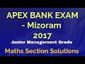 Apex bank 2017 solved ( Junior Management Grade ) | Maths Questions Solution