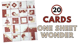 One Sheet Wonder Cards | 20 Card Designs Using 12x12 One page Wonder