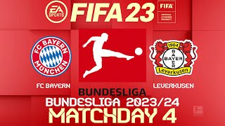 FIFA 23 Bayern Munich vs Leverkusen | Bundesliga 2023/24 | PS4 Full Match