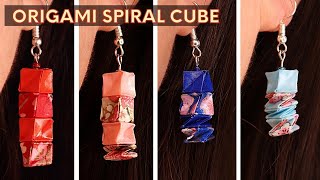 How To Make a Paper MAGIC CUBES SPIRAL - Easy Origami