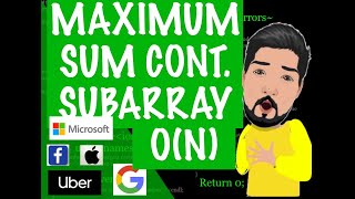 Maximum Sum Contiguous Subarray | Dynamic Programming (Amazon Coding Interview Question)