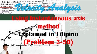 Machine Elements: Velocity Analysis (Instantaneous Axis Method) | Problem 3-50