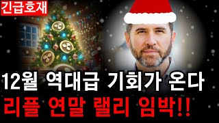 [리플 전망]12월 역대급 투자 기회! 리플 연말 랠리 임박, 절대 놓치지 마세요!