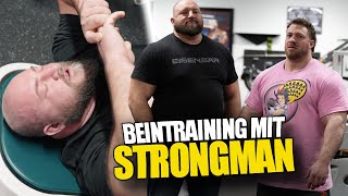 Destroying legs with Germany's strongest man