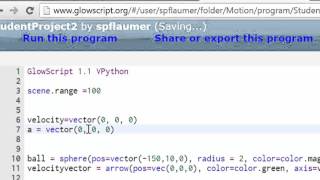 Glowscript Projectile Motion Tutorial