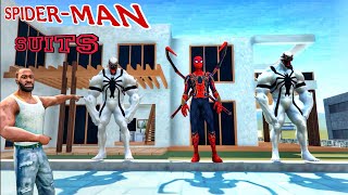 Franklin Stealing Every SPIDERMAN SUIT in INDIA BIKE DRIVING 3D