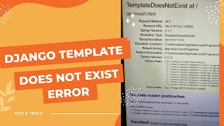 How to resolve the template does not exist error in Django?