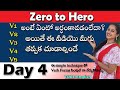 Spoken English in Telugu | Zero to Hero | Day 4 | V1,V2,V3,V4,V5 meaning | English through Telugu