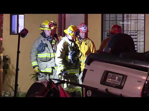 Person Trapped Under Car After Rollover Crash - YouTube