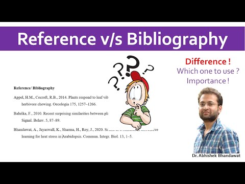 What answer best describes the term bibliography?