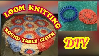 DIY : Round TableCloth || Loom Knitting  || filipina.ae