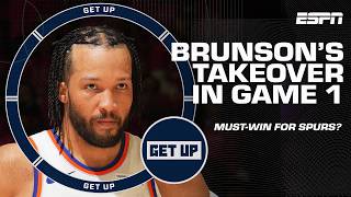 JALEN BRUNSON MASTERCLASS 👏 Does the Knicks' victory mean Game 2 is MUST-WIN for the Spurs? | Get Up