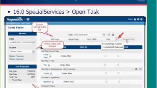 ProgressBook SpecialServices 2016 Release