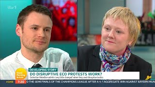 James Skeet and Clare Farrell on Good Morning Britain | ITV | 20 April 2023 | Just Stop Oil
