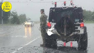 Soldier Stands At Attention In Pouring Rain  When She Sees Why She Breaks Down In Tears