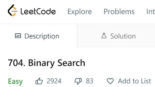 LeetCode 704. Binary Search [pure C]