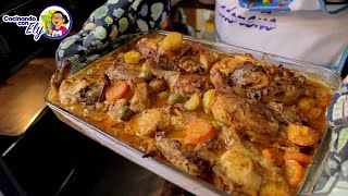 Preparando un Riquisimo POLLO GUISADO AL HORNO