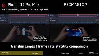 REDMAGIC 7: Frame Rate Stability vs iPhone 13 Pro Max