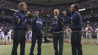 2008 WS Gm1: Backstreet Boys sing the national anthem