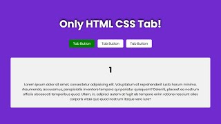 Only HTML CSS tab with HTML CSS | HTML CSS Tab @raselcoder