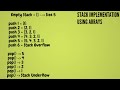 stack using arrays